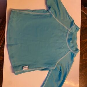 i play. Aqua Blue Long Sleeve Rash Guard